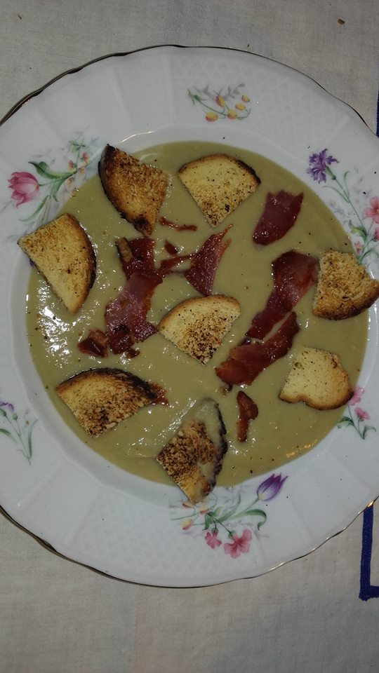 Potage Au Pois Cass S Et Ses Chips De Jambon Recette Cookeo