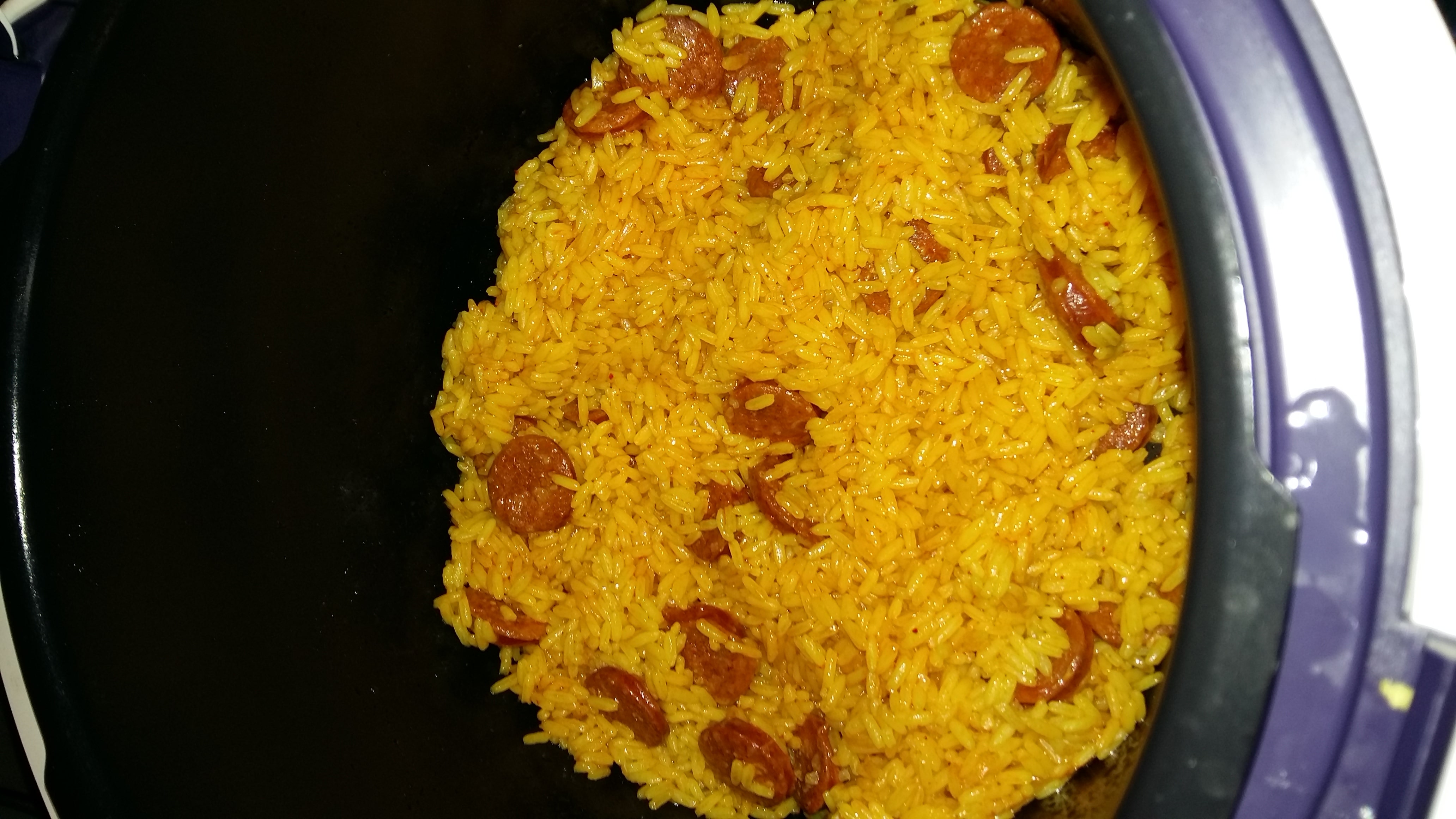 riz au curry et chorizo