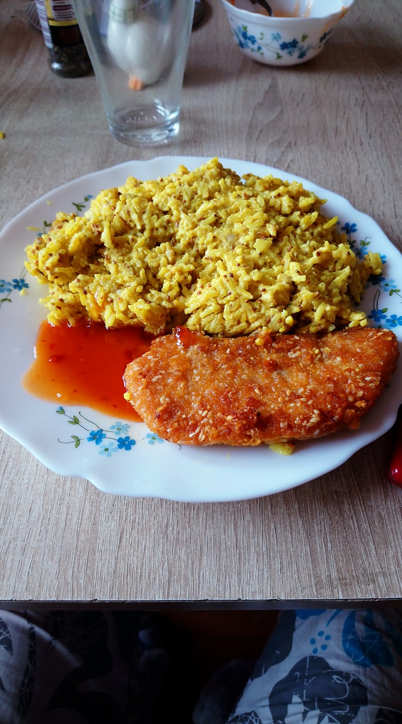 riz au curry et moutarde a l'ancienne