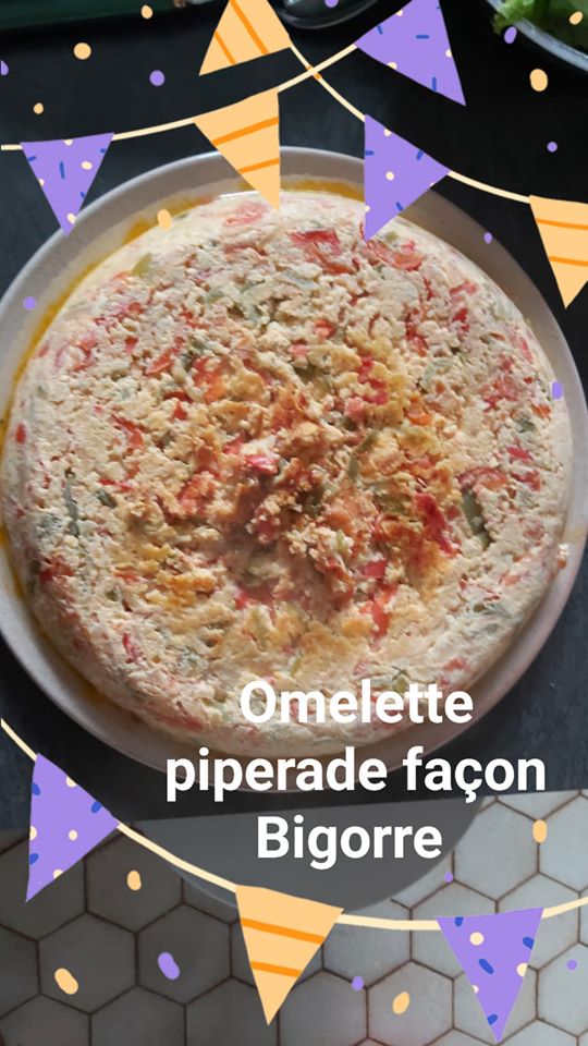 Omelette piperade